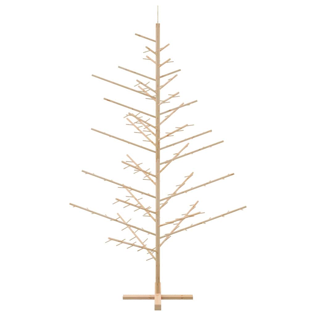 Wooden Christmas Tree with Stand Natural 210 cm Solid pine wood
